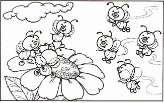 Pszczoły kolorowanki